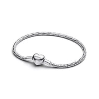Pandora Heart Clasp Faceted hopearanneketju/koru 594236C00